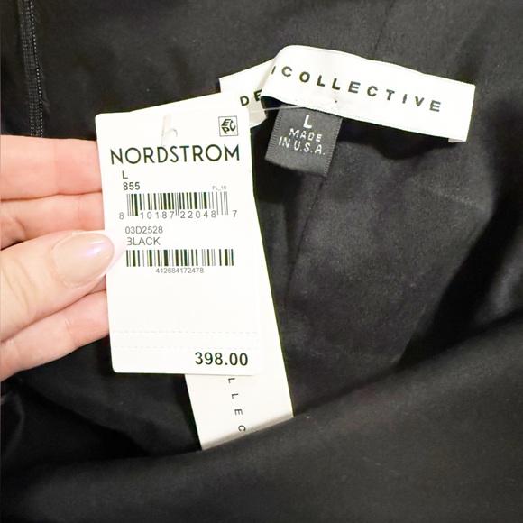 NWT Delfi Collective Imani Strapless Black Midi Cocktail Cotton Flare Dress - Picture 6 of 10